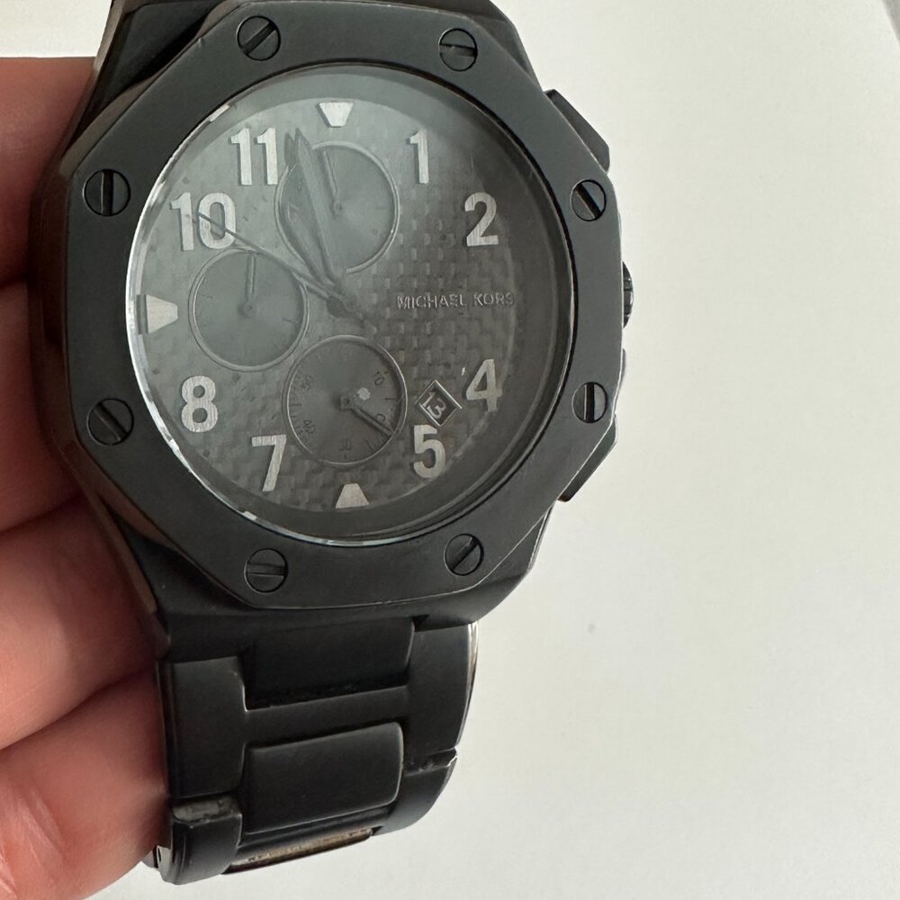 MICHAEL KORS | Men's Stainless Steel Black Watch | MK8198 - Picture 7 of 11